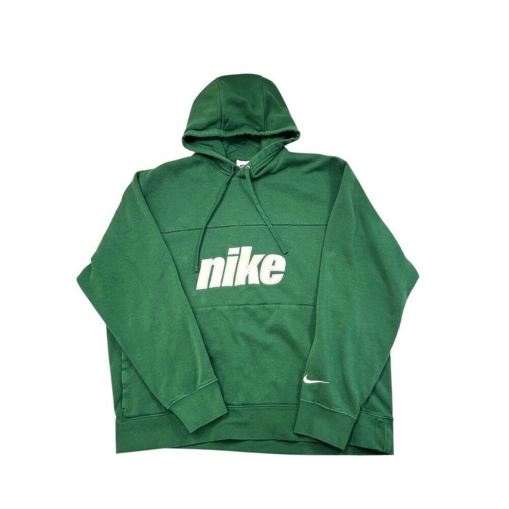 Nike Men's Color Block 2.0 Pullover Hoodie Green Size XL